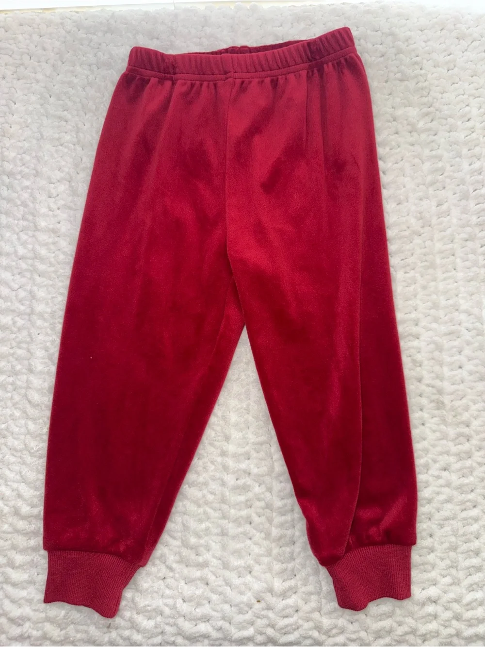 Girls' Red Velvet Ruffle  Set